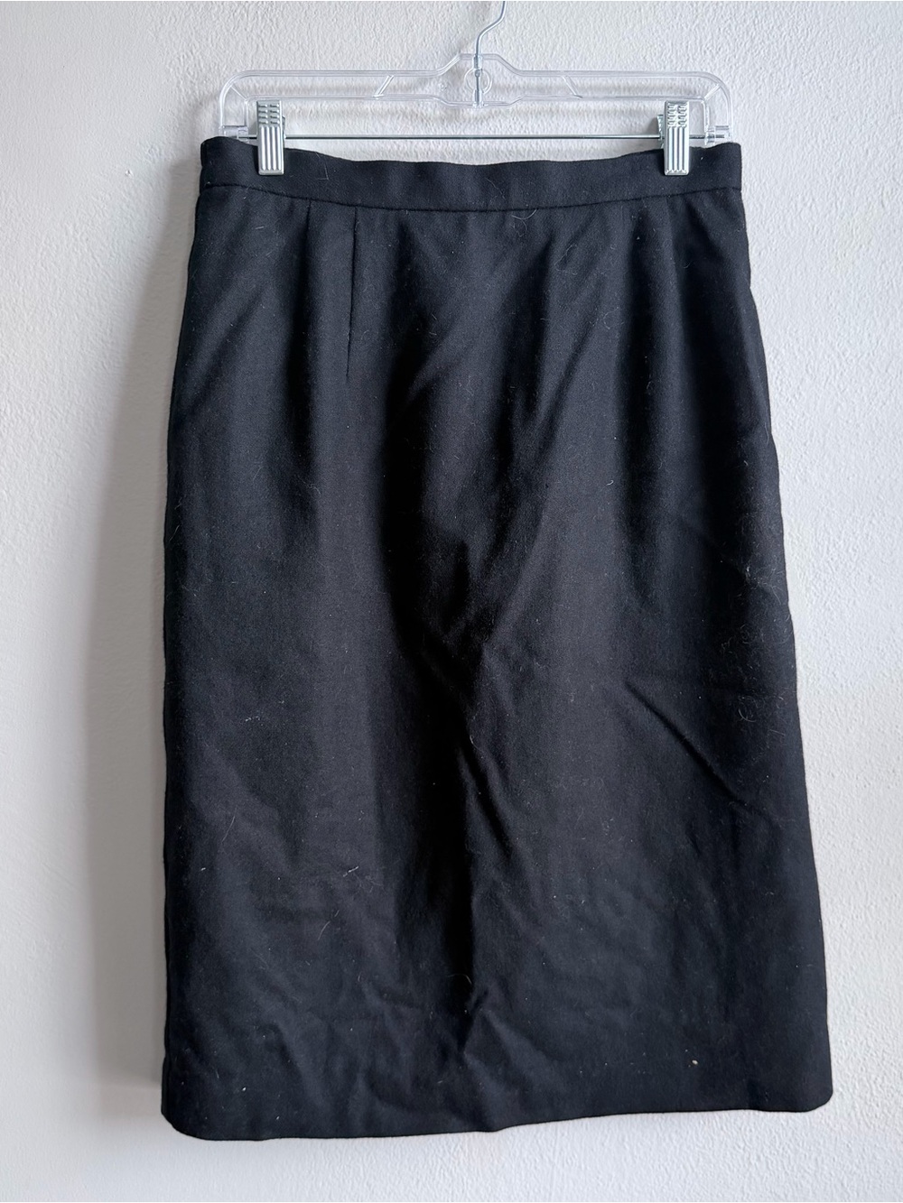 Washington Wool Black Midi Skirt
